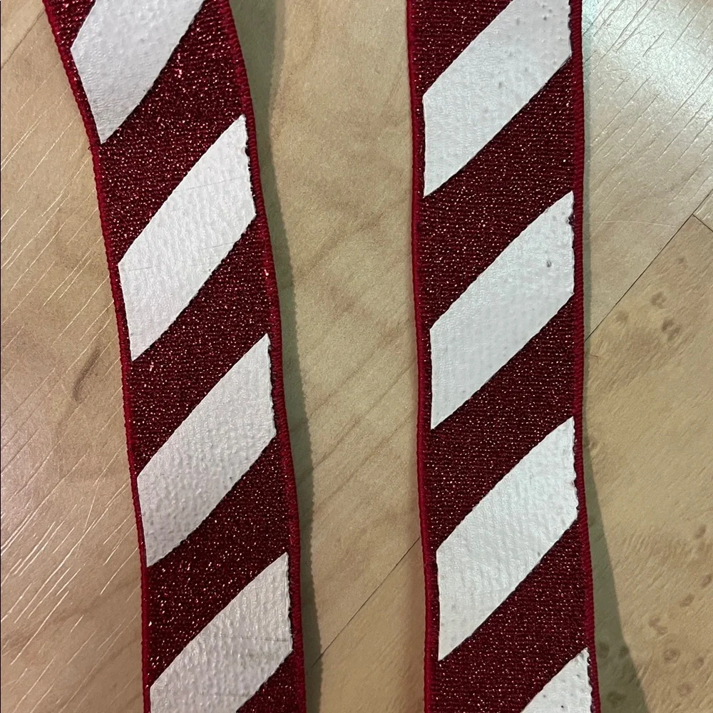 Red Candy Cane Striped Suspenders, pre-loved